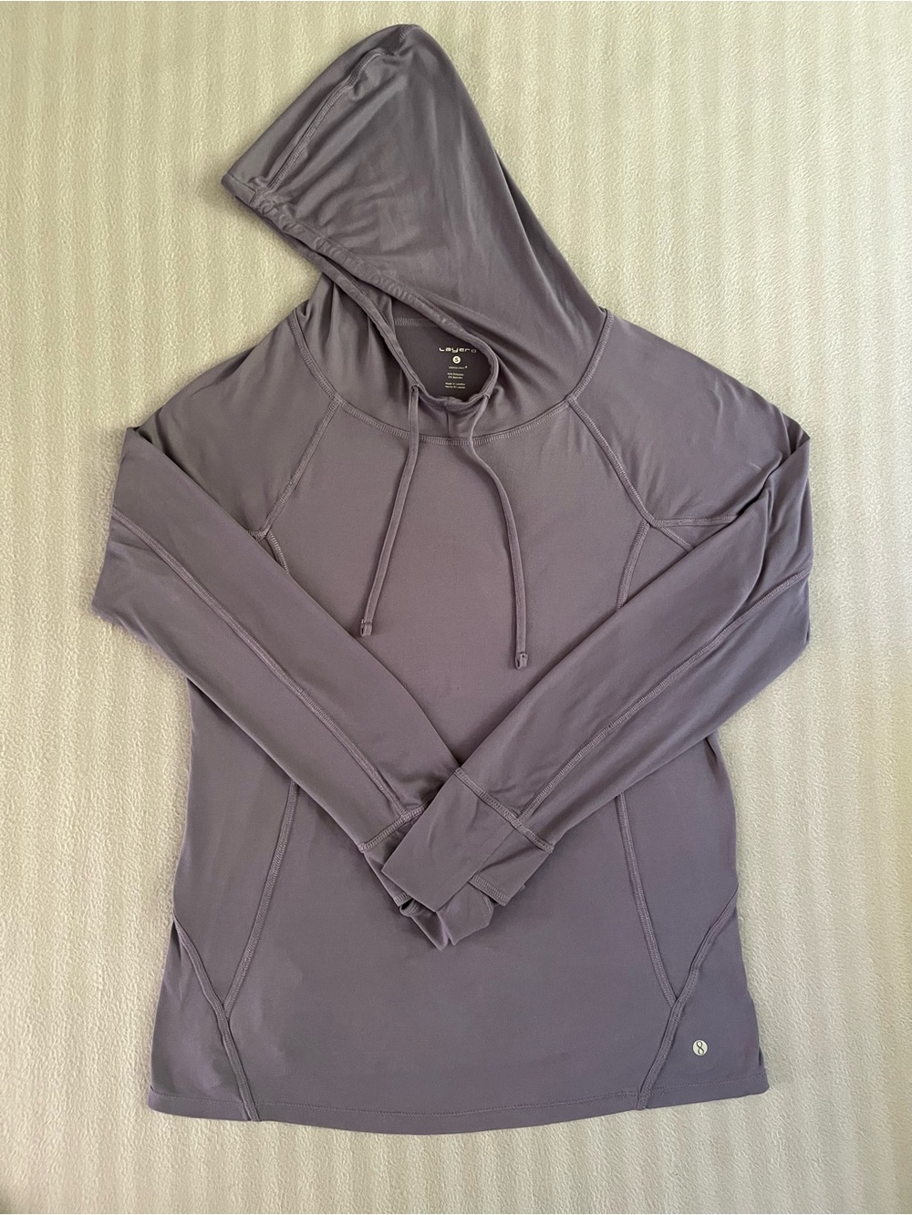 Layer 8 Lavender Hooded Pullover Sweatshirt